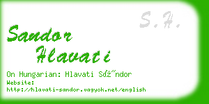 sandor hlavati business card